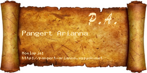 Pangert Arianna névjegykártya